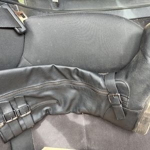 Madden Girl Cheered Tall Moto Style Heeled Boots Black sz 10